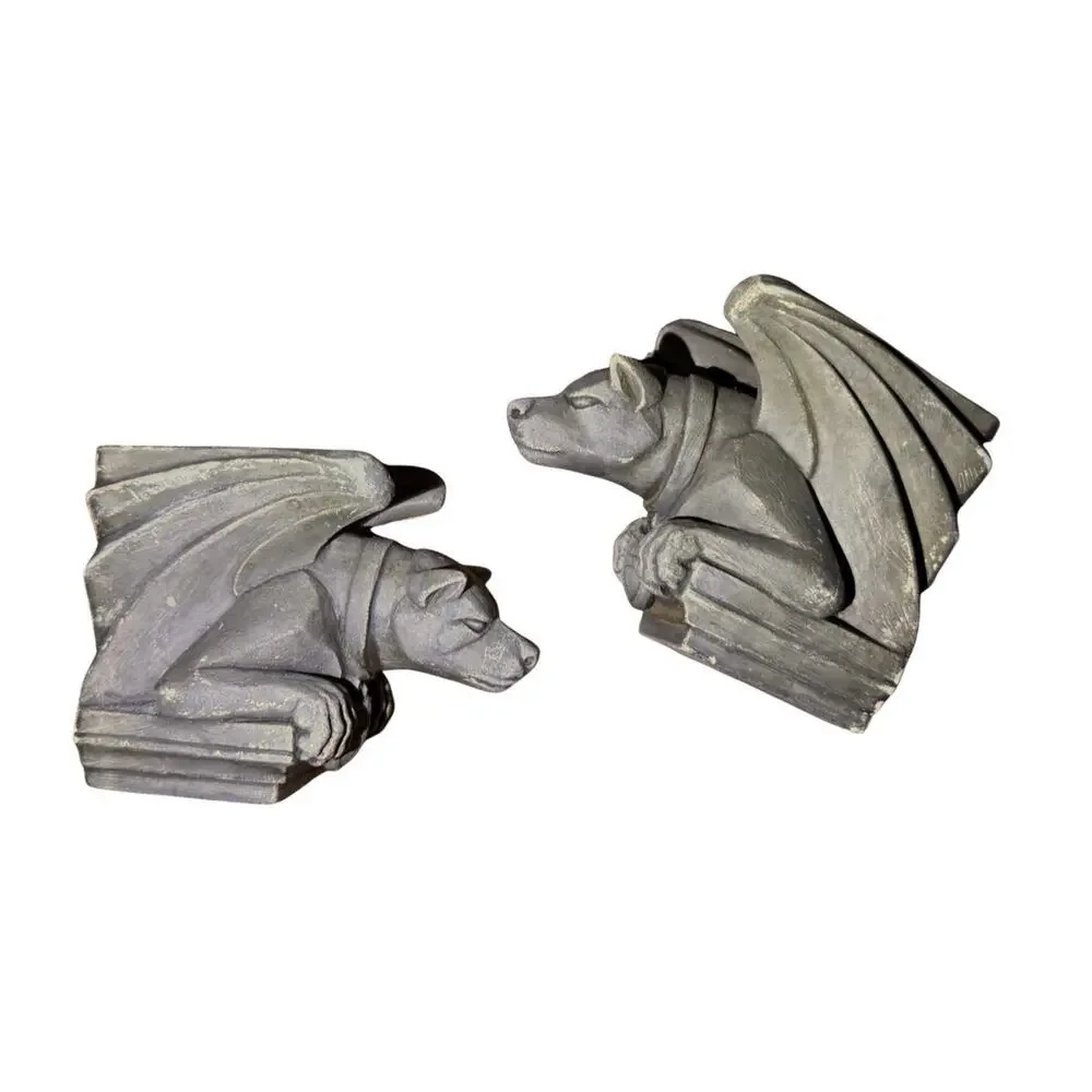 Pair of Vintage Gargoyle Statue Sconces Wall Hang JWH Studio Candle Holder